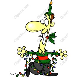Cheerful Holiday Character with Lights