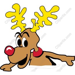 Festive Playful Reindeer