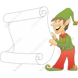 Playful Elf with Scroll