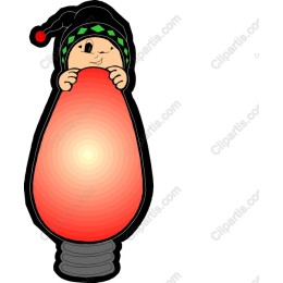 Whimsical Holiday Light Bulb Character