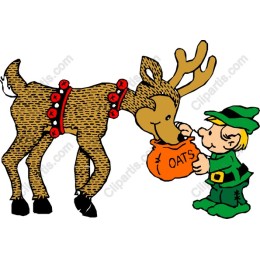 Whimsical Elf and Reindeer