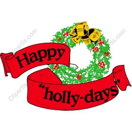 Happy Holly-Days Christmas Wreath
