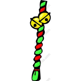 Festive Candy Cane Bell Ornament