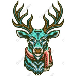 Whimsical Deer Head
