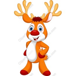 Cheerful Cartoon Reindeer