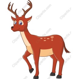 Charming Cartoon Deer
