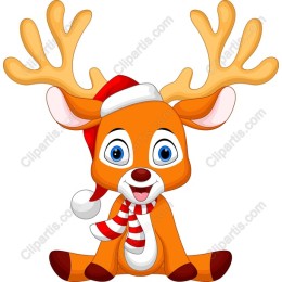 Adorable Cartoon Reindeer for Christmas Celebrations