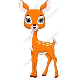 Adorable Cheerful Cartoon Deer
