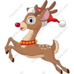Cheerful Cartoon Reindeer