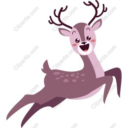 Playful Leaping Deer