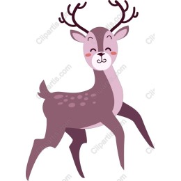 Charming Cartoon Deer