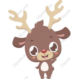 Cheerful Cartoon Reindeer