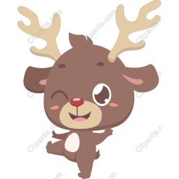 Cute Cartoon Reindeer