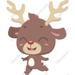 Adorable Playful Reindeer