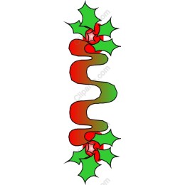Festive Candy Cane with Holly