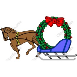 Festive Horse-Drawn Sleigh