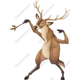Whimsical Playful Deer
