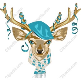 Chic Deer in Blue