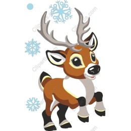 Charming Cartoon Reindeer