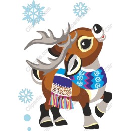 Playful Winter Reindeer