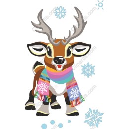 Whimsical Winter Reindeer