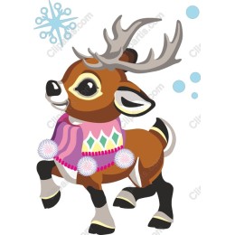 Charming Playful Reindeer