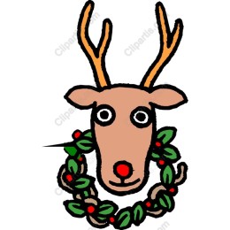 Festive Reindeer Wreath