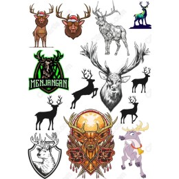 Deer Clipart Set - Artistic Bundle