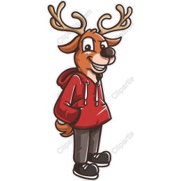 Cheerful Cartoon Reindeer