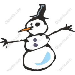Whimsical Hand-Drawn Snowman