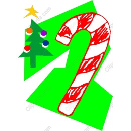 Cheerful Christmas Candy Cane & Tree