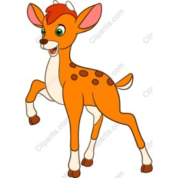 Playful Cartoon Deer