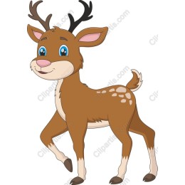 Playful Cartoon Deer