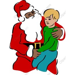 Santa Claus Embracing Child