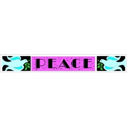 Vibrant PEACE with Doves and Greenery