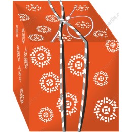 Vibrant Orange Floral Gift Box
