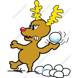 Playful Cartoon Reindeer