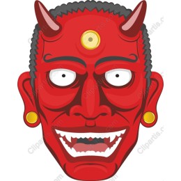 Fierce Red Demon Mask
