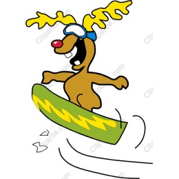 Reindeer Snowboarder