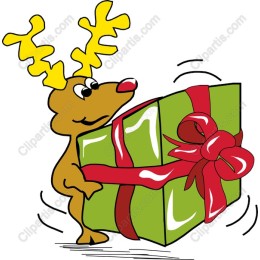 Festive Reindeer with Gift