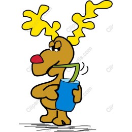 Cheerful Moose Cartoon