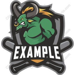 Fierce Muscular Bull Mascot