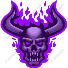 Vibrant Purple Skull