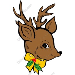 Festive Reindeer Head