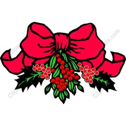 Festive Red Bow and Berry