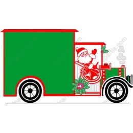 Joyful Christmas Truck with Santa Claus