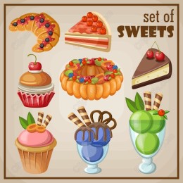 Set of Sweets - Delicious Desserts