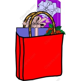 Vibrant Red Gift Bag with Presents