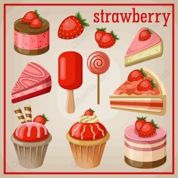 Strawberry Desserts Collection