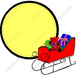 Charming Christmas Sleigh with Gifts and Teddy Bear